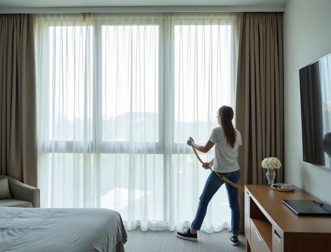 Hope Island Sheer Curtain Cleaning